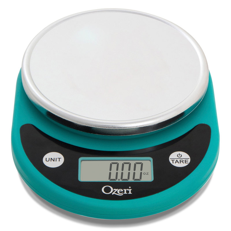 Teal Digital Kitchen Scale with LCD Display and Tare Function