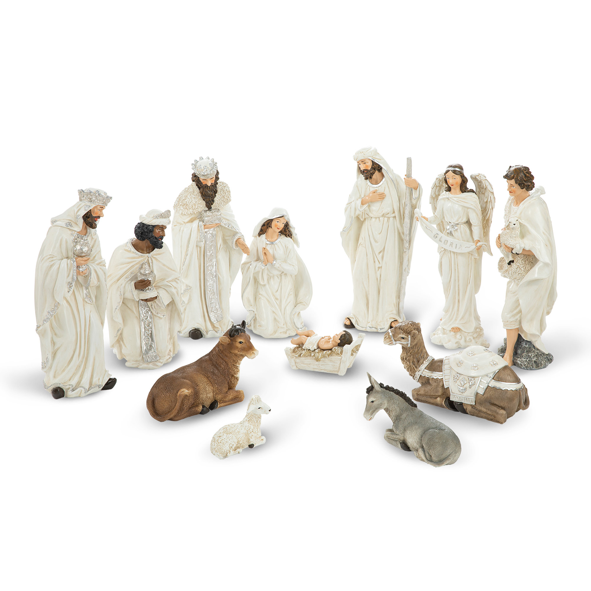 The Holiday Aisle® 12 Piece Oversized Nativity Figurine Set & Reviews ...