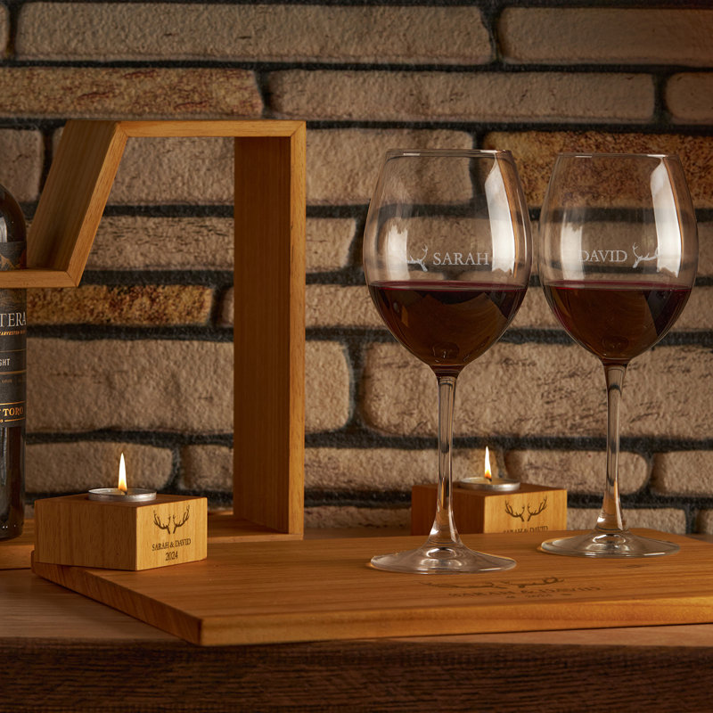 1 Bottle Tabletop Wine Bottle Rack in Brown, Yes
