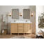 Ensemble de meuble-lavabo double 60 po Teak-89857606