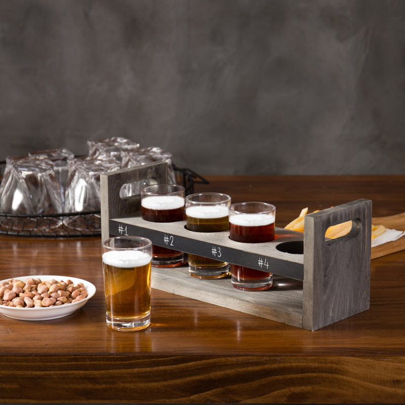 4 Piece 148ml Glass Beer Flight Set