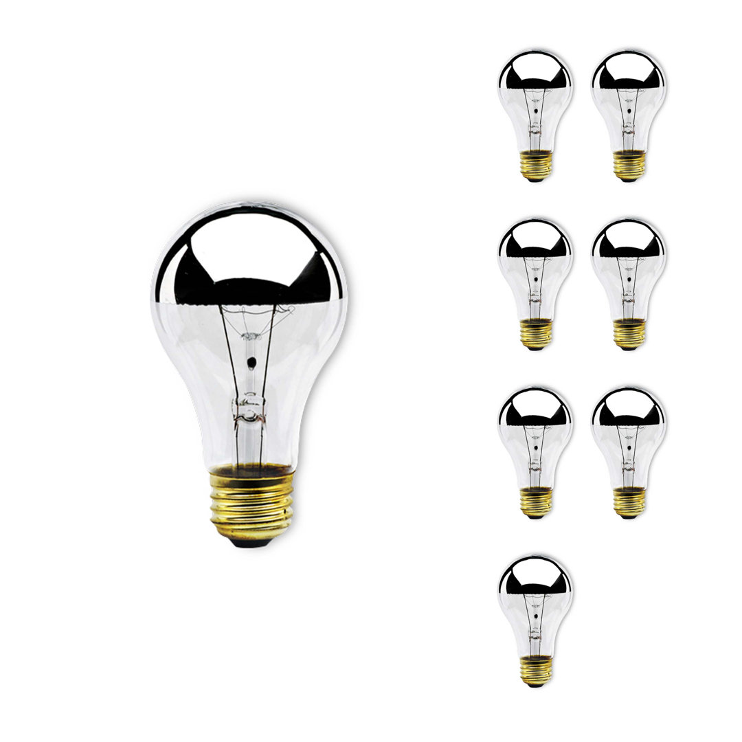 60 Watt Silver Bowl A19 Incandescent, Dimmable Light Bulb (Set of 8) Bulbrite Industries