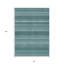 Tapis bleu sarcelle et turquoise à rayures 8 pi x 10 pi