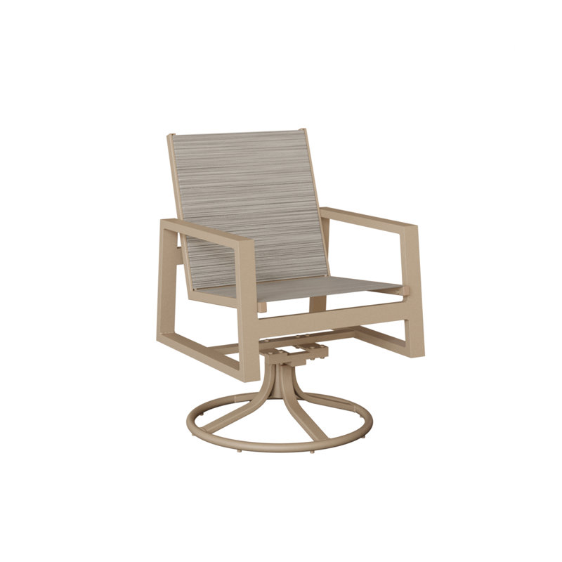 Chaise berçante pivotante berçante Vida de Berlin Gardens, Kozo fossile, Sahara moucheté