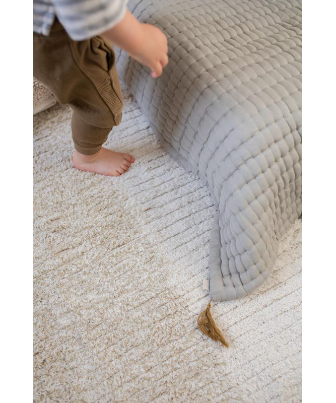 Gelato Green Reversible Washable Wool Rug 4' 7'' x 6' 7''