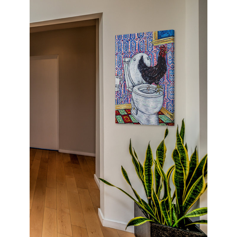 Poulet par Jay Schmetz - reproduction sur toile, H 24 po x l 16 po