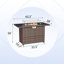 Ensemble de conversation pour 4 personnes Rikuto avec coussins de dossier, table de foyer et table basse-1040593629