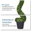 Ensemble de 2 arbres en spirale artificiels en pot