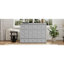 Lit escamotable moderne grand, bois gris avec USB et rangement