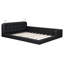 Grand lit plateforme tapissier avec 2 lampes de lecture-653460954