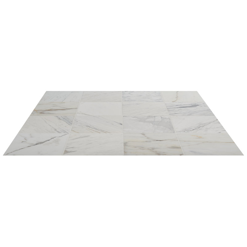 Avanti 12x12 Tumbled Marble Tile, Calacatta Gold