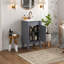 Meuble-lavabo moderne de 18 pouces avec lavabo-844687363