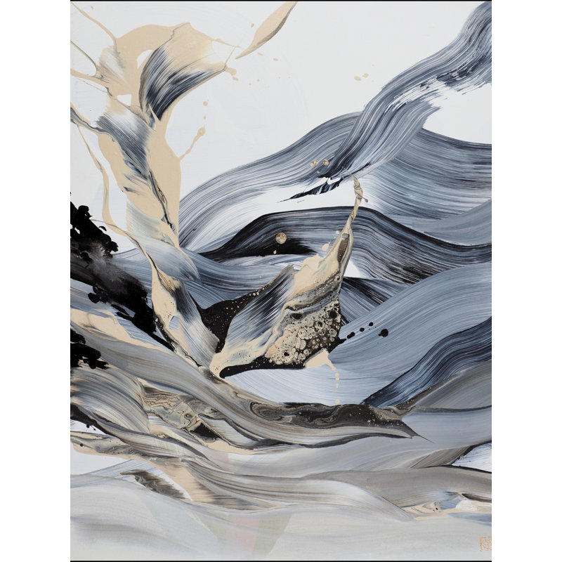 Luminous Torrent II Print by Novi Lim, Black Framed Paper, 20" H x 16" W