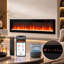 Cheminée électrique intelligente WiFi 60 po, murale/encastrable, 16 couleurs de flamme, télécommande et application compatibles avec Alexa, chauffage d'appoint avec minuterie de 9 h et thermostat pour salon/chambre-1739410361