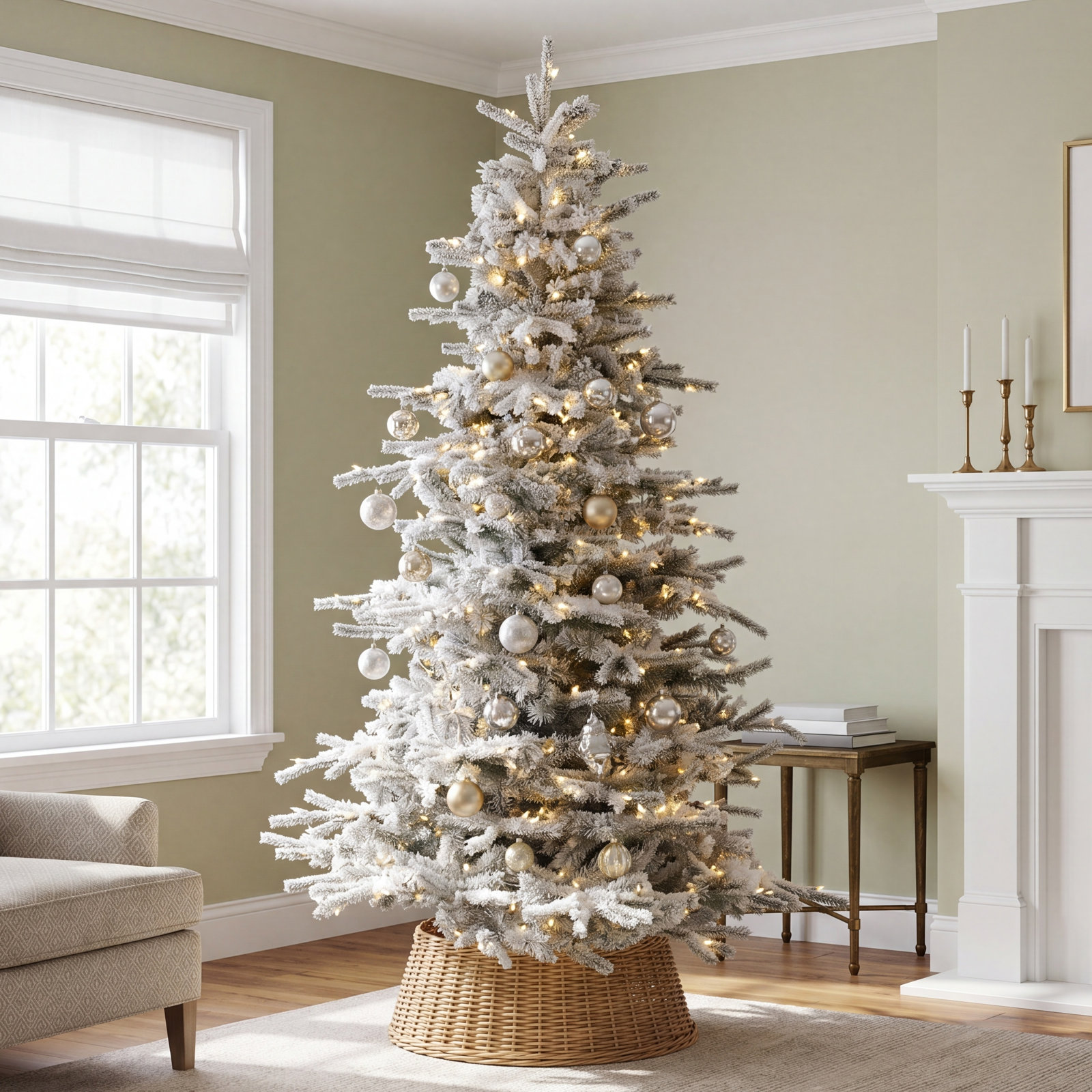 Hendricks Lighted Artificial Fir Christmas Tree, 7.5' H