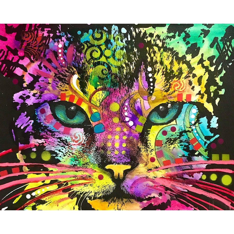 Art tendu sur toile tendue avec la collection Dean Russo, titre: Dont Look Away, H 36 po x l 44 po