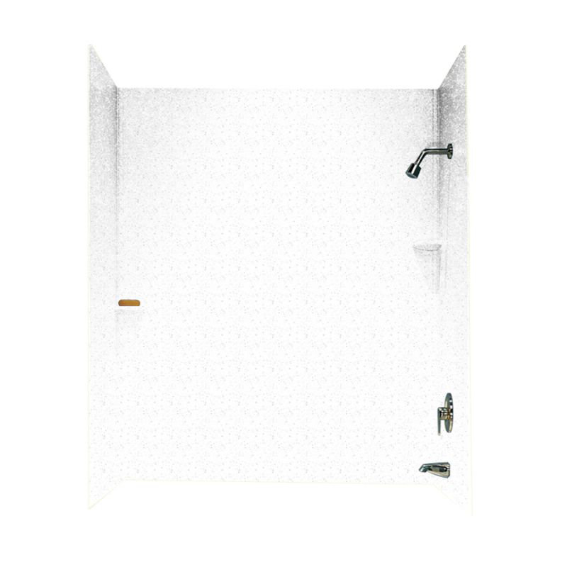 60'' W 30'' D 60'' H Alcove Solid Surface Wall, Arctic Granite