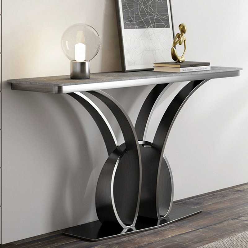 Light luxury creative console table, 33.5" H x 55.1" W x 13.8" D
