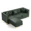 Canapé modulaire Chesterfield avec similicuir capitonné à boutons et repose-pieds-1086620322-1086620323