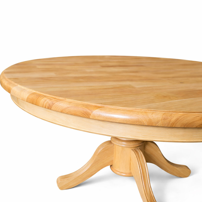Table de salle à manger moderne Modern 47 pouces, finition en bois d'hévéa massif