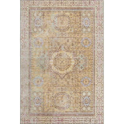 Premium Machine Washable Lubbers AMF1740 Border Rug