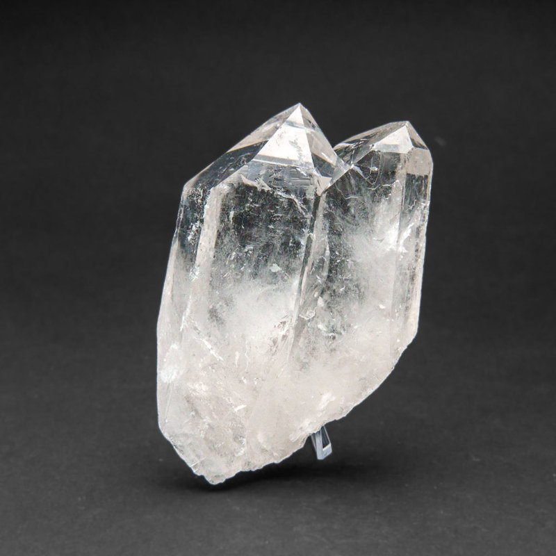 Véritable grappe de cristal de quartz transparent du Brésil (408 grammes)