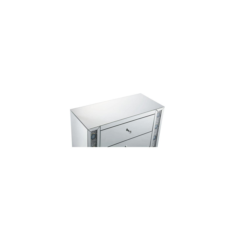 Levon 35'' Glass Top Console Table