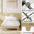 Wooden Bed Frame for Mattress, Farmhouse Platform Bed with Reinforced Slats & Center Support, No Box Spring Needed-1417589229