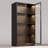 Display Storage Cabinet,display Cabinet With Tempered Glass Doors, Showcase With 4-tier Storage Shelves, Pantry Glass Cabinet For Living Room,dinning Room And Kitchen(black)