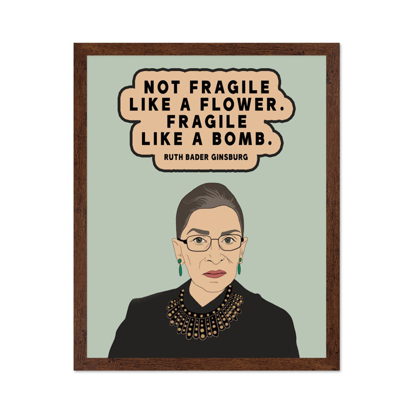 «Fragile Like A Bomb No1», Poster, 08"H x 10"W, Brown Framed