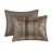 7 Piece Brown/gold Comforter, With Details Brown/gold, Leaf Patterns
