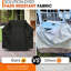 600D Heavy-Duty Black PVC Grill Cover | Waterproof BBQ Protector with Handles, Velcro & Drawstring - 55x30x47 Inches