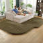 Canapé modulaire moderne en chenille beige avec méridienne réversible pour le salon