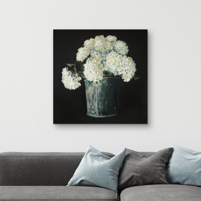 hydrangea flowers - 32"x32" art on canvas