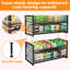 Organisateur de canettes empilable à 2 niveaux, porte-canettes extra-longs pour le rangement du garde-manger, distributeur de canettes réglable pouvant contenir jusqu'à 64 canettes, cadre en métal de 12 mm, supports très robustes pour divers boissons gazeuses en conserve-136937277