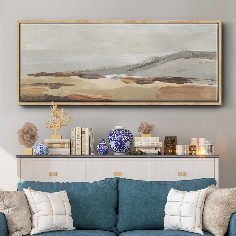 Dusky Mountain I, reproduction d'art sur toile, H 24 po x l 60 po x P 1,5 po, Naturel