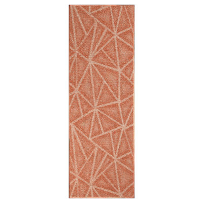 Tapis géométrique rouge mort cadu
