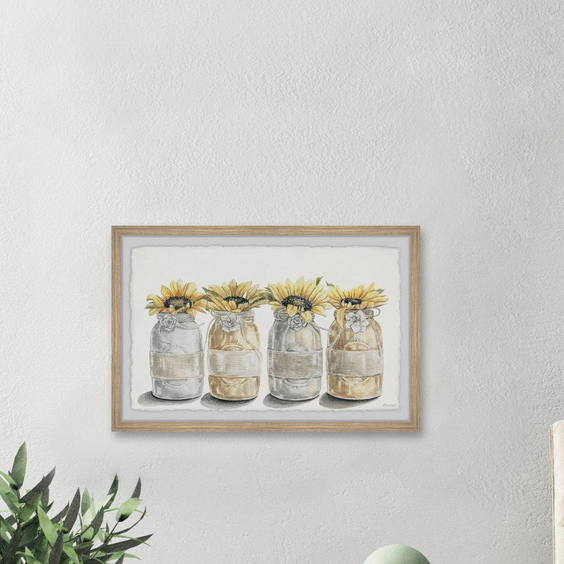Impression encadrée « floral bloom arrangement », H 24 po x l 36 po x P 1,5 po