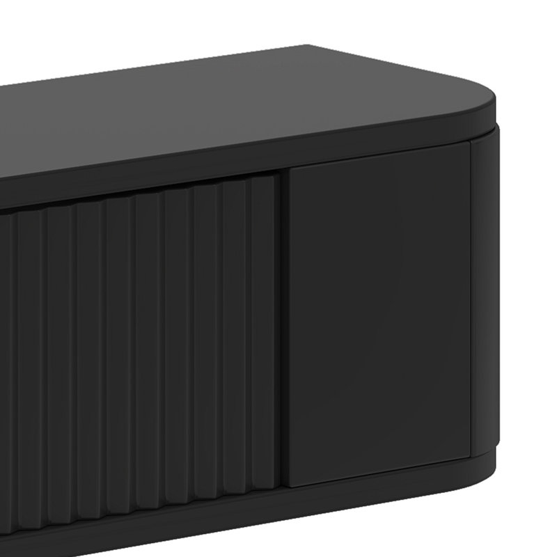 Wall Muonted TV Stand, 20cm H x 140cm L x 25cm W, Black