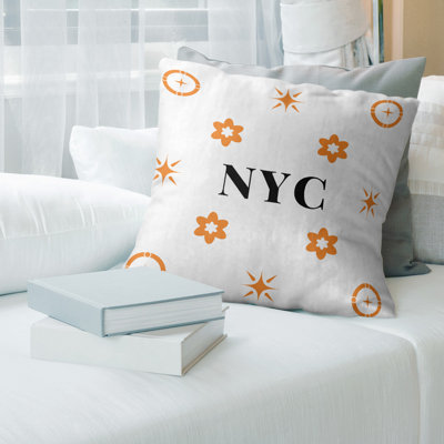 Coussin en coton New York Basketball