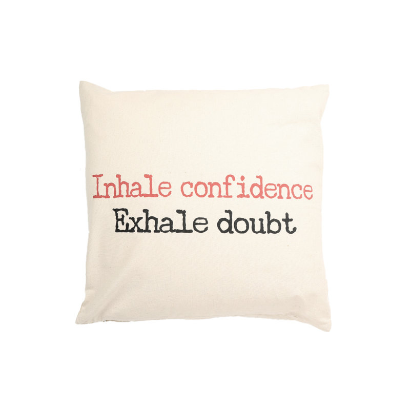 Coussin en coton Yoga, H 18 po x l 18 po x P 3 po, Sans insert / duvet