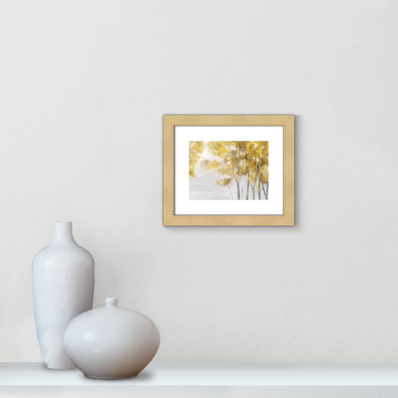 Jaune altruiste - Art encadré autoportant, Champagne encadré, H 13,5 po x l 15,5 po x P 2 po