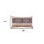 Coussin lombaire à motif rouge et beige