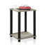 Table de bout Ebern Designs Turn-N-Tube, table d'appoint, chêne gris / noir