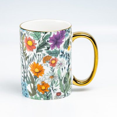 Autumn Meadow Coffee Mugs, Set of 2