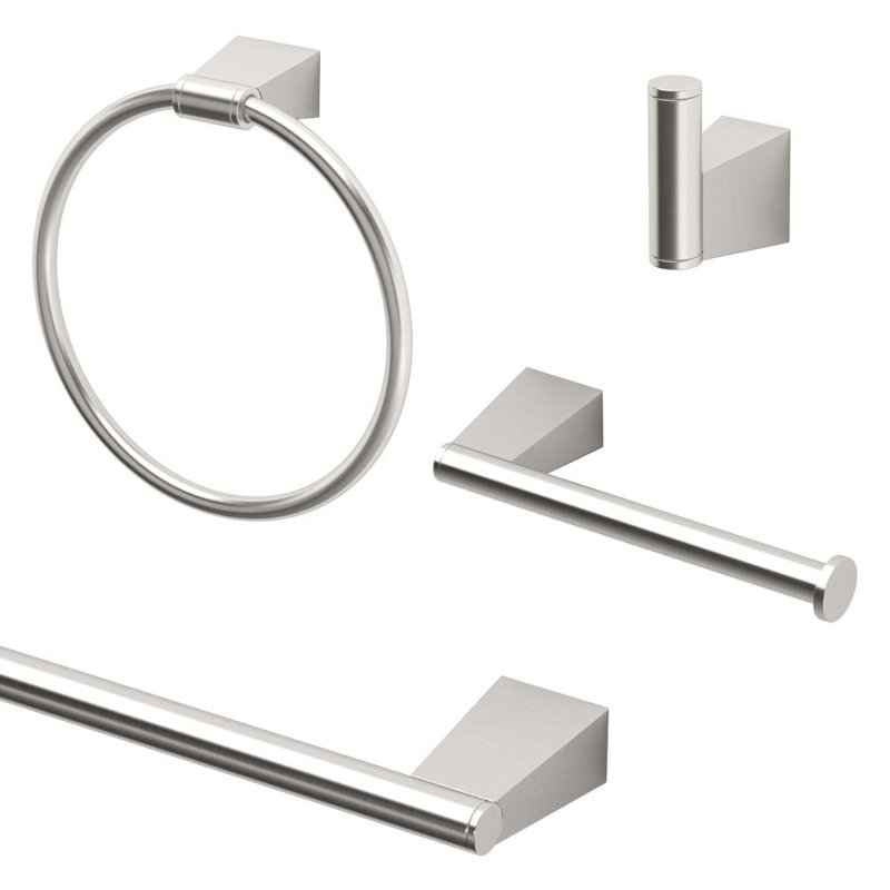 Bleu 4 - Piece Bathroom Hardware Set, Satin Nickel
