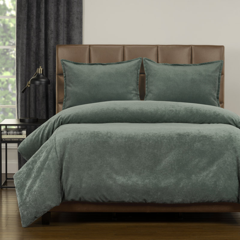 Polyester Channel Duvet Cover & Insert, Full Duvet Cover + 2 Shams, Lagoon