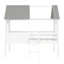 Lit simple mezzanine bas - deux fenêtres pour la chambre à coucher semi-fermée en bois de pin blanc et gris Playtime Stable