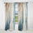 Modern Blue And Beige Sand Aerial View V - Beach Sand Blackout Coastal Curtain - 1 Panel-107808875