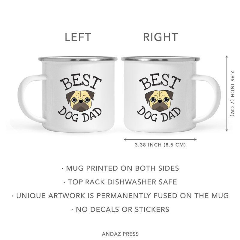 Grande tasse à café « Best Dog Dad », Carlin